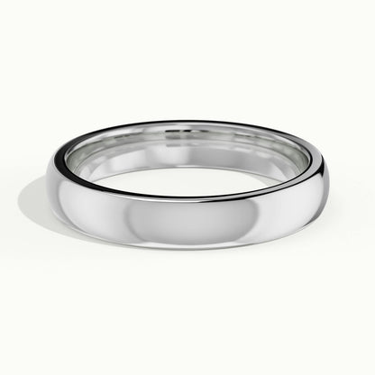 3.5mm Cushion Profile Wedding Band in 14K White Gold
