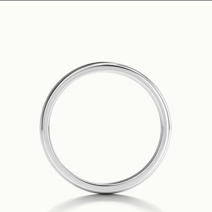3.5mm Cushion Profile Wedding Band in 18K White Gold