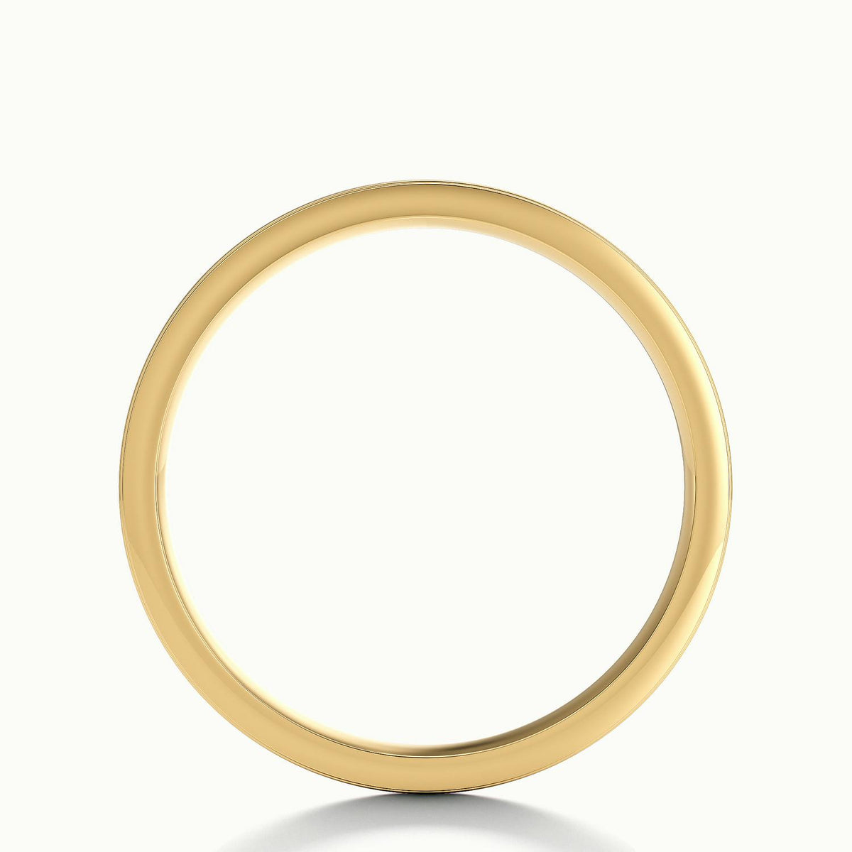 3.5mm Cut Down Edge Wedding Band in 14K Yellow Gold