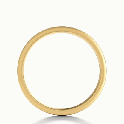3.5mm Cut Down Edge Wedding Band in 14K Yellow Gold
