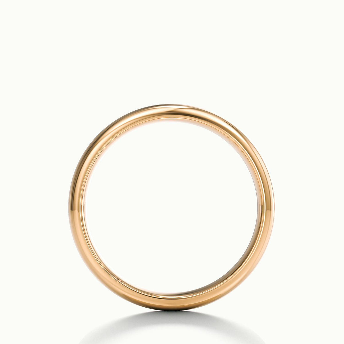 3.5mm Domed Comfort Fit Wedding Band in 10K Rose Gold