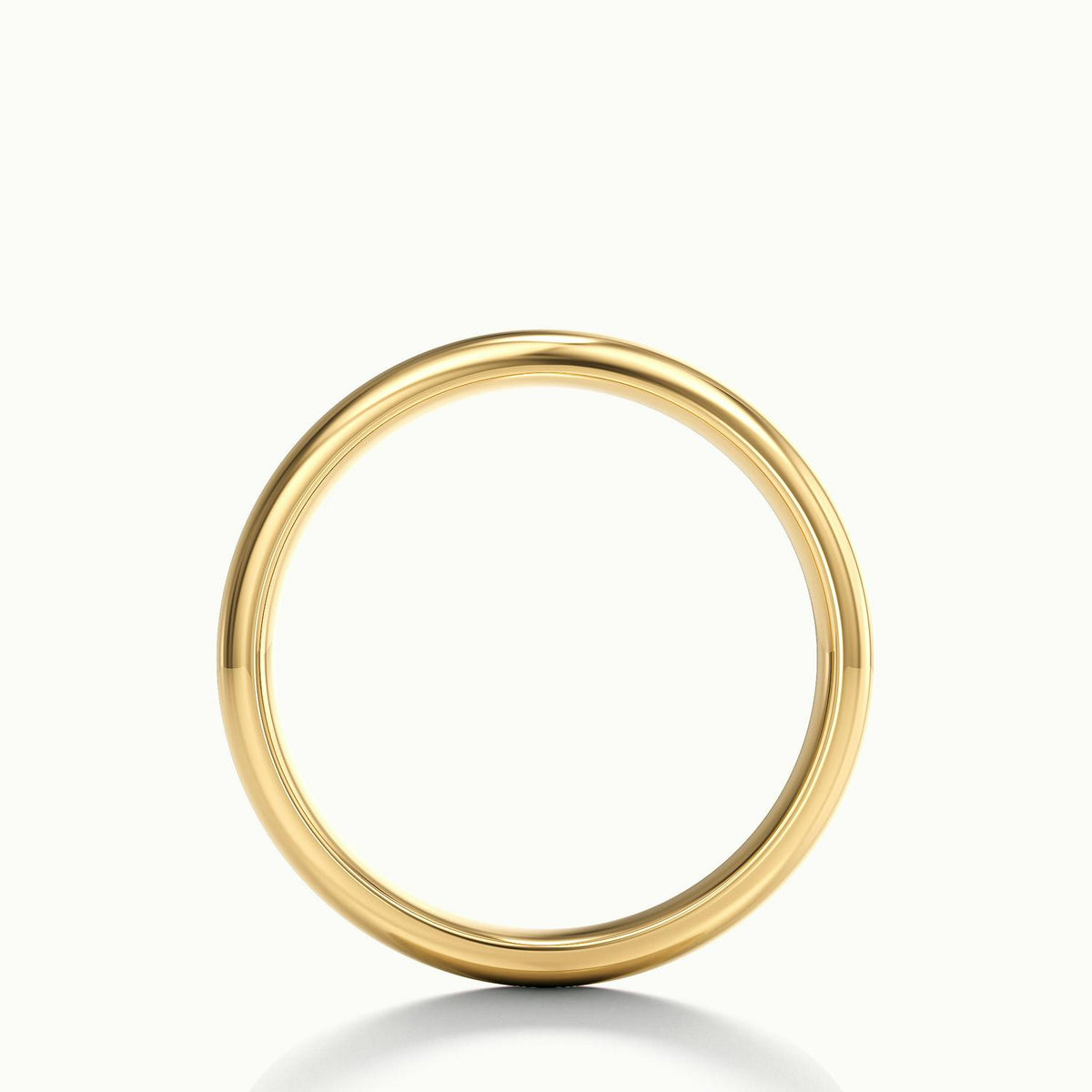 3.5mm Domed Comfort Fit Wedding Band in 10K Yellow Gold