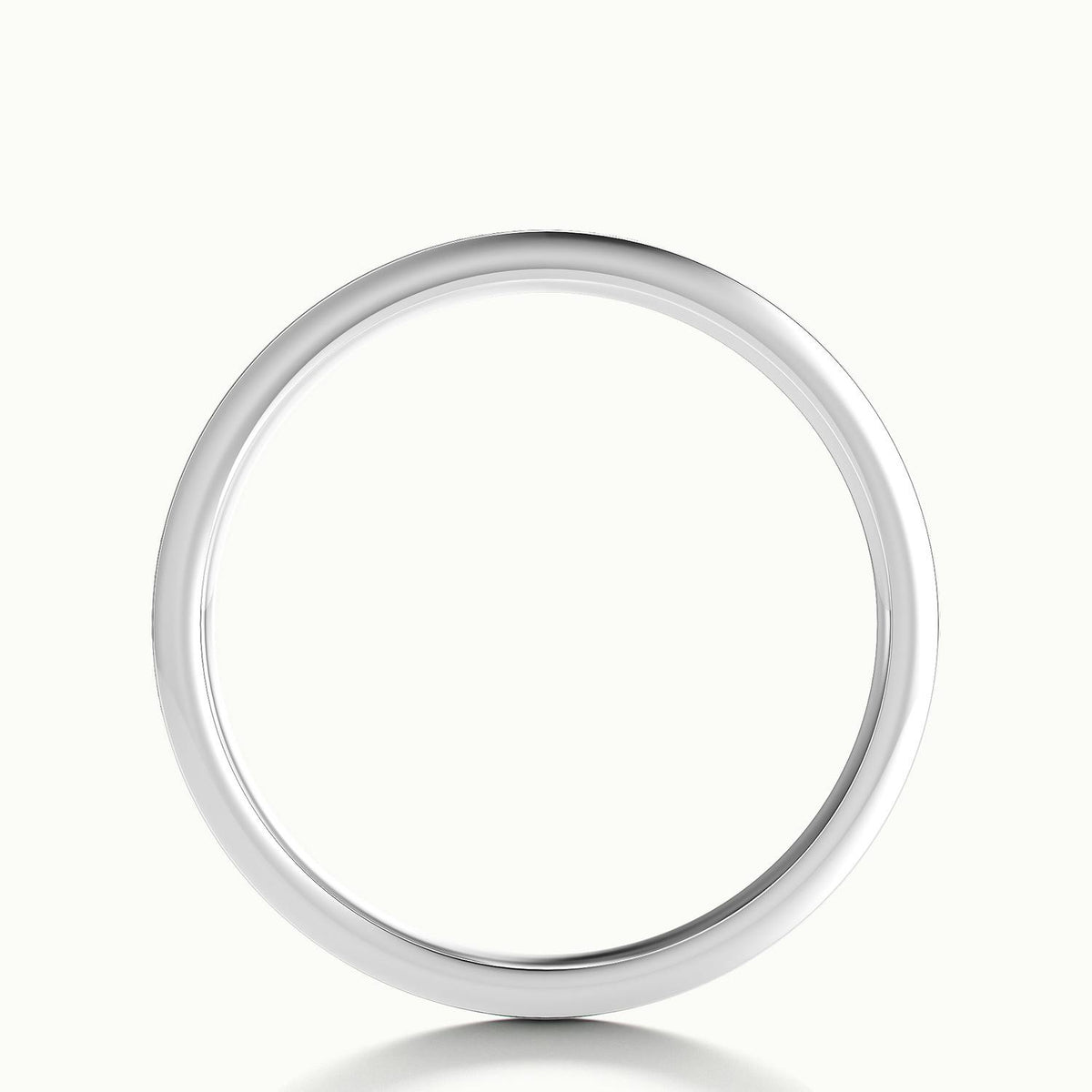 3.5mm Double Spaced Line Wedding Band in 10K White Gold