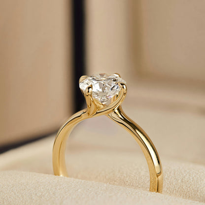 Kaia 1.5 Carat Round Lab Grown Diamond Solitaire Engagement Ring in 14K Yellow Gold - view 6