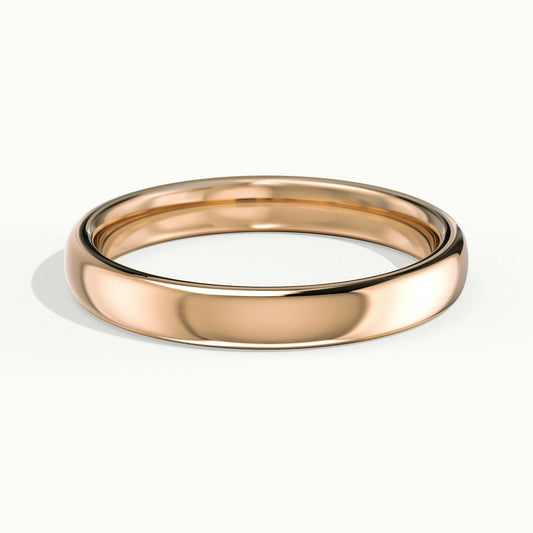 3mm Classic Comfort Fit Wedding Band in 10K Rose Gold