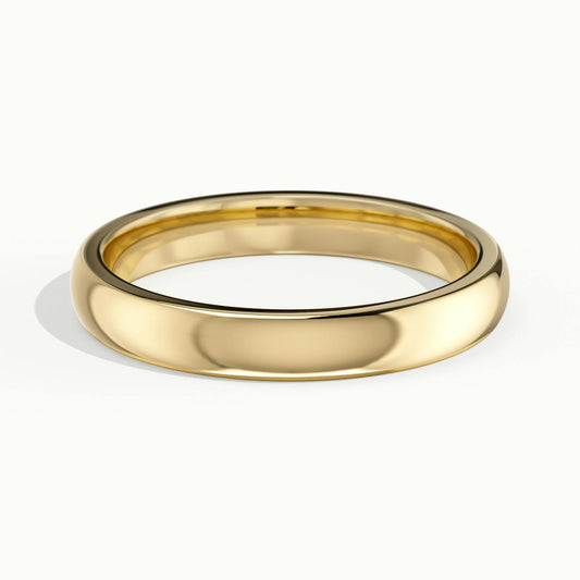 3mm Cushion Profile Wedding Band in 10K Yellow Gold