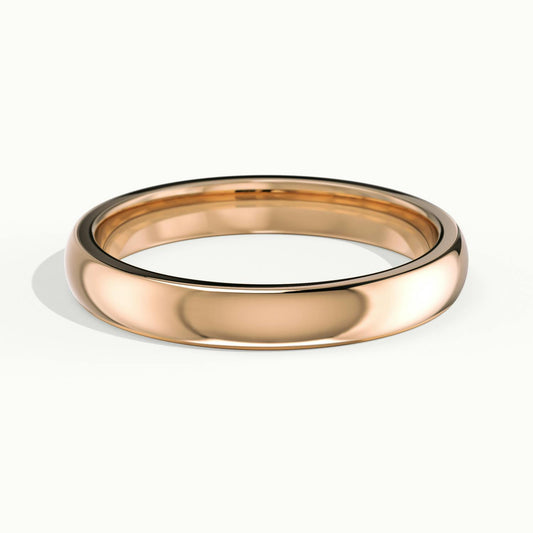 3mm Cushion Profile Wedding Band in 14K Rose Gold