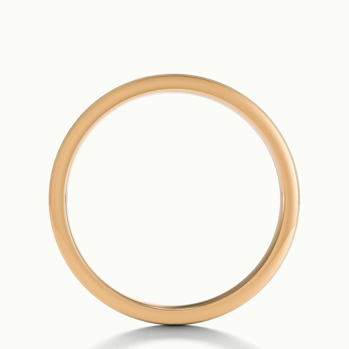 3mm Cut Down Edge Wedding Band in 14K Rose Gold