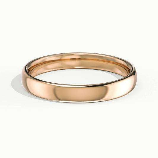 3mm Lightweight Comfort Fit Wedding Band in 10K Rose Gold