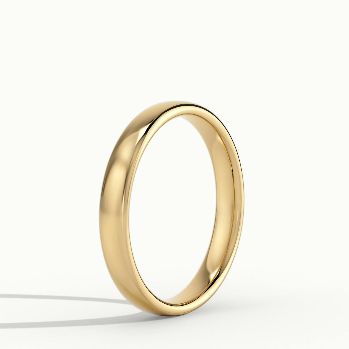 3mm Lightweight Comfort Fit Wedding Band in 14K Yellow Gold