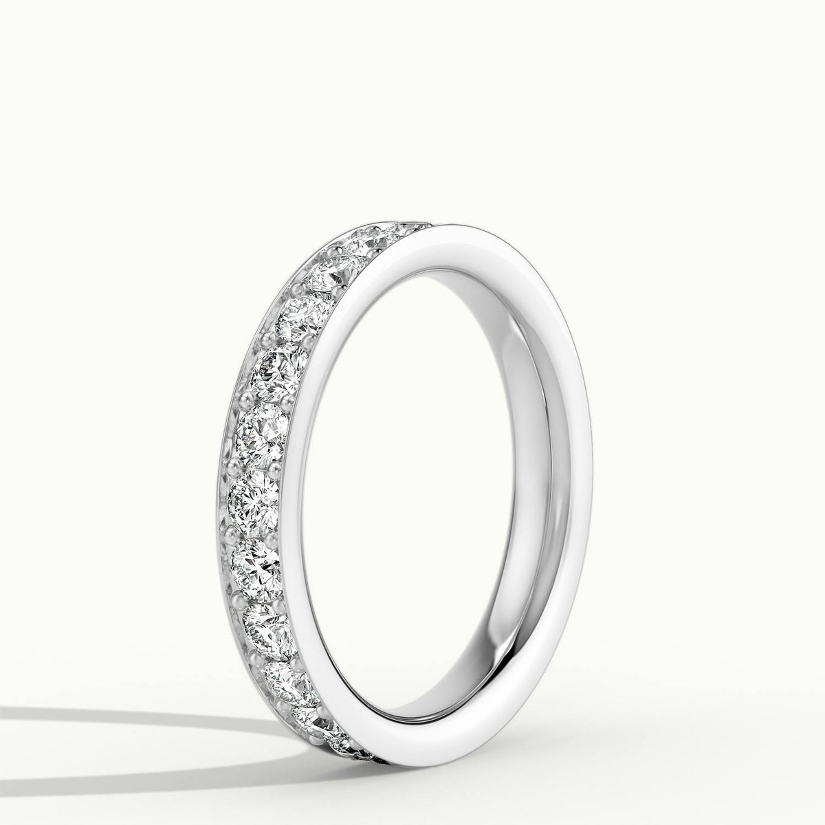 3mm Pavé Set Lab Grown Diamond Full Eternity Ring in Platinum