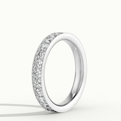 3mm Pavé Set Lab Grown Diamond Full Eternity Ring in Platinum