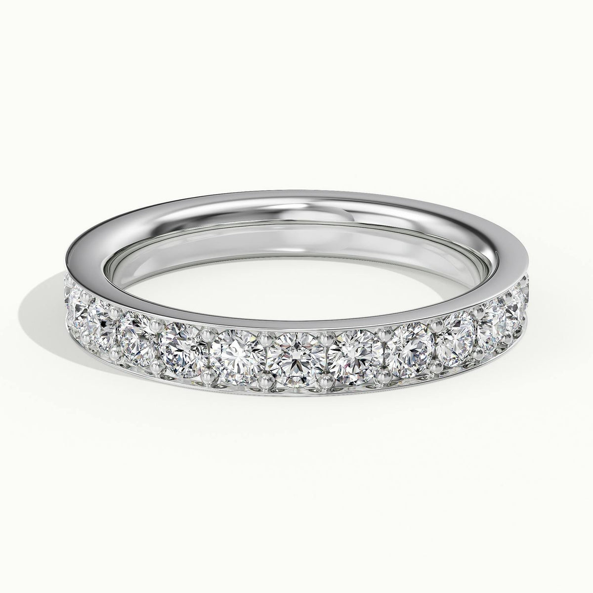 3mm Pavé Set Lab Grown Diamond Full Eternity Ring in Platinum