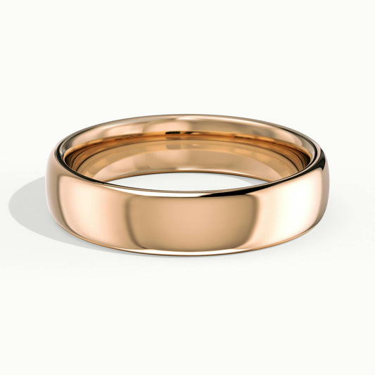 4.5mm Classic Comfort Fit Wedding Band in 14K Rose Gold