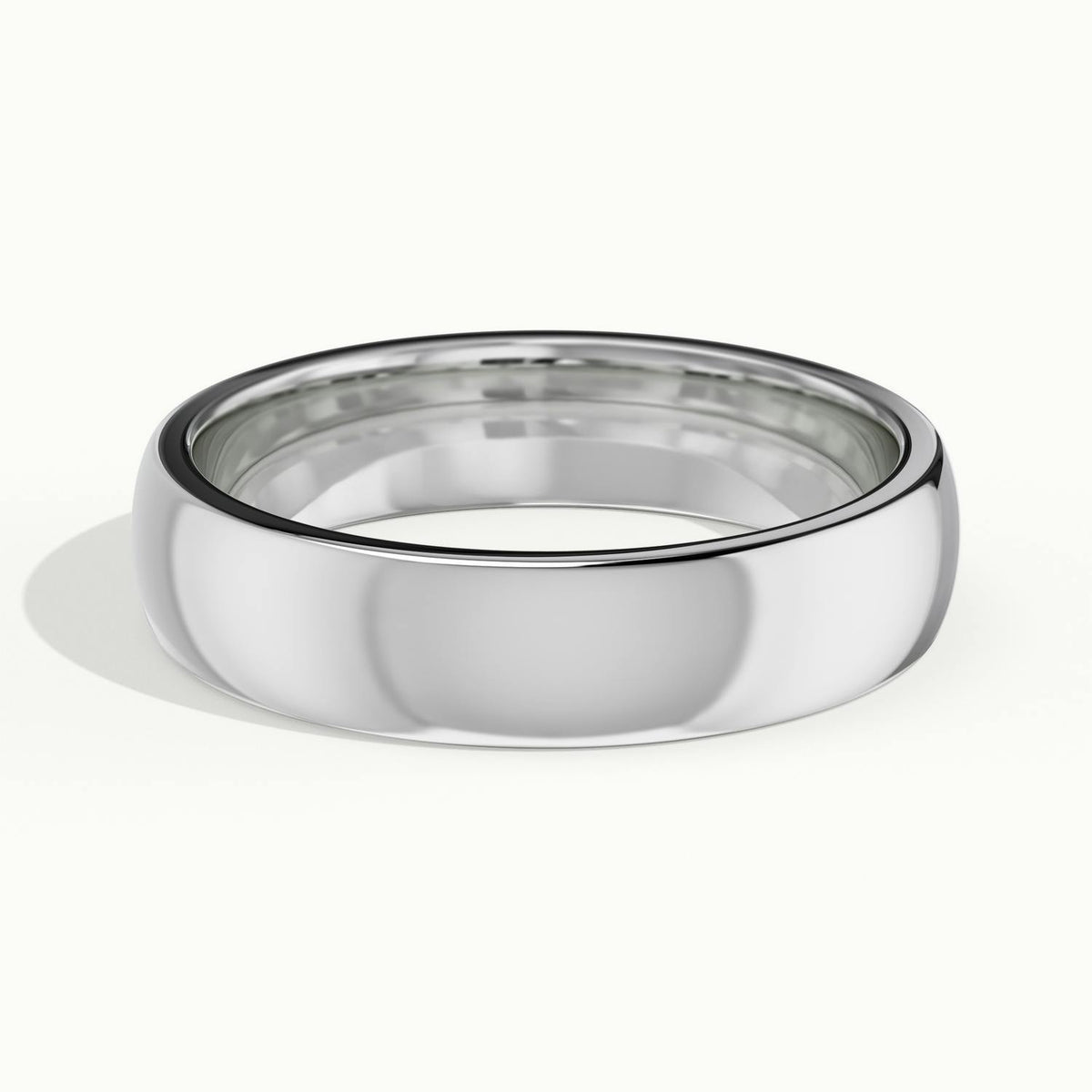 4.5mm Cushion Profile Wedding Band in 10K White Gold