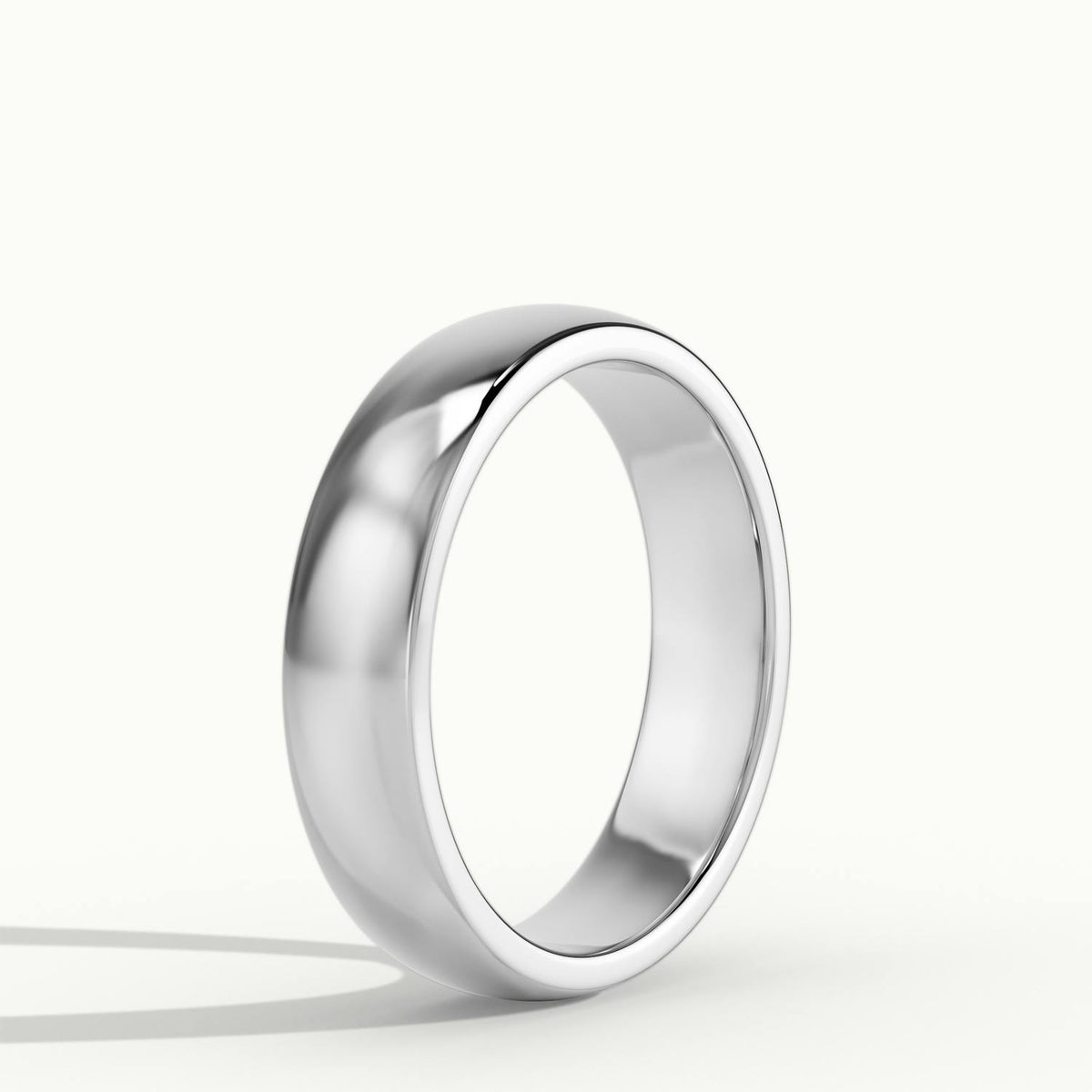 4.5mm Cushion Profile Wedding Band in 14K White Gold