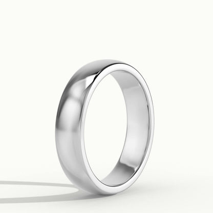 4.5mm Cushion Profile Wedding Band in 14K White Gold