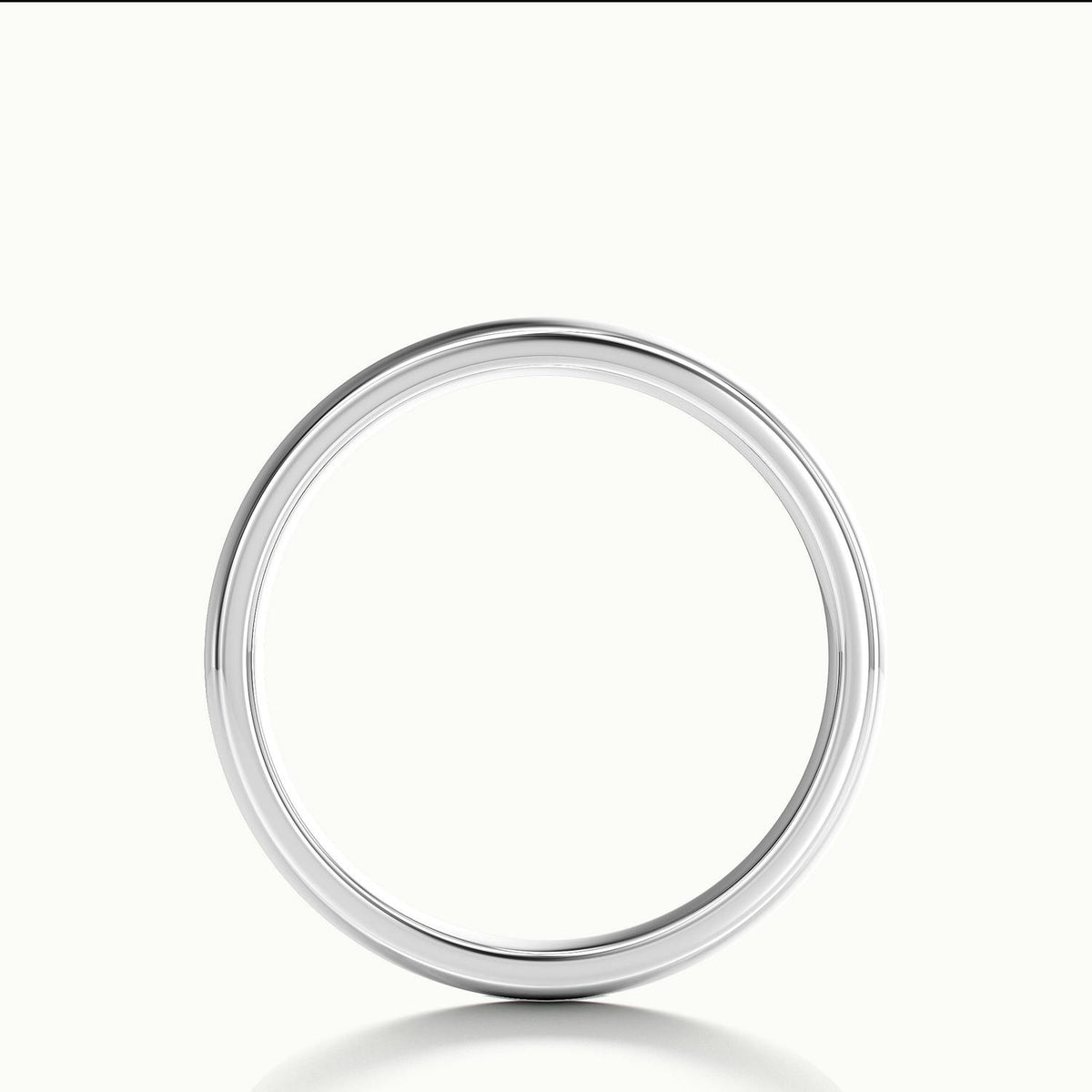 4.5mm Cushion Profile Wedding Band in 14K White Gold