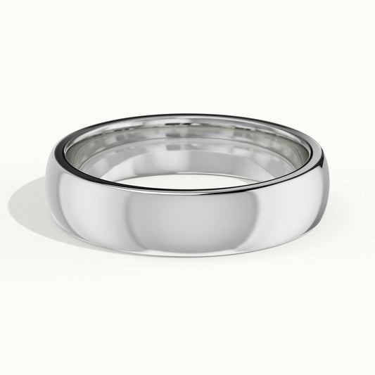 4.5mm Cushion Profile Wedding Band in 14K White Gold
