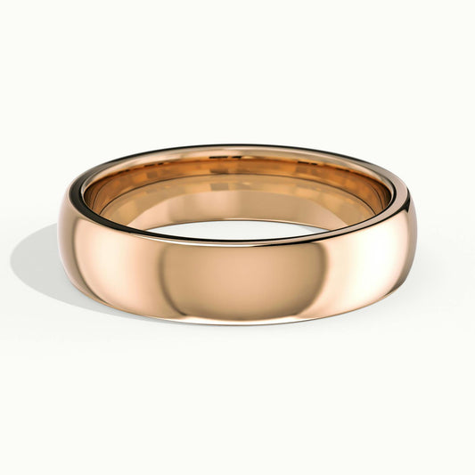 4.5mm Cushion Profile Wedding Band in 18K Rose Gold