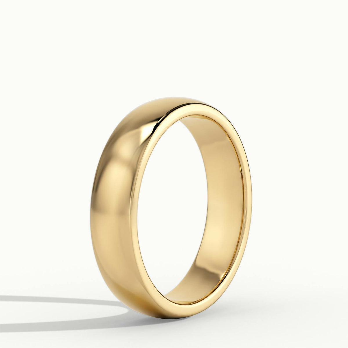 4.5mm Cushion Profile Wedding Band in 18K Yellow Gold