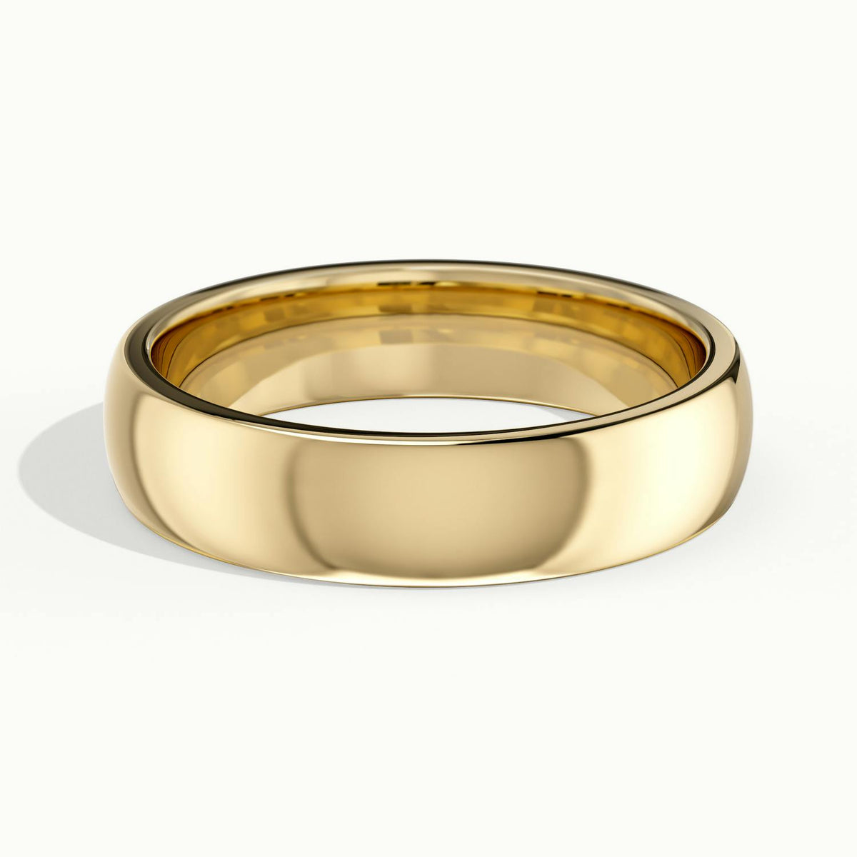 4.5mm Cushion Profile Wedding Band in 18K Yellow Gold