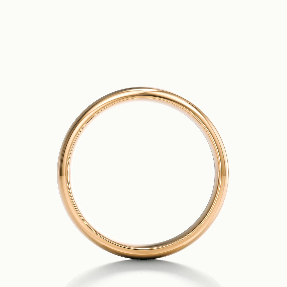 4.5mm Domed Comfort Fit Wedding Band in 14K Rose Gold