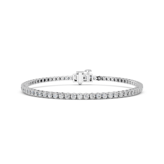 4.00ct Round Lab Grown Diamond Tennis Bracelet In 14K White Gold