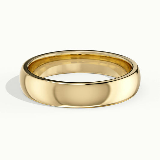 4mm Cushion Profile Wedding Band in 10K Yellow Gold