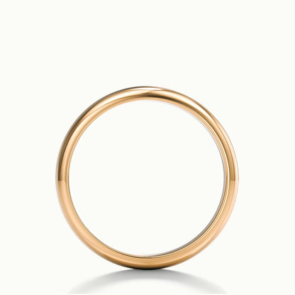 4mm Half Round D-Shape Wedding Band in 10K Rose Gold