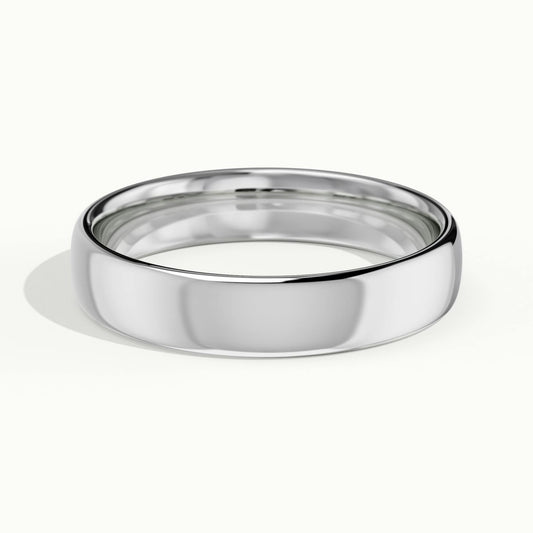 4mm Lightweight Comfort Fit Wedding Band in 10K White Gold