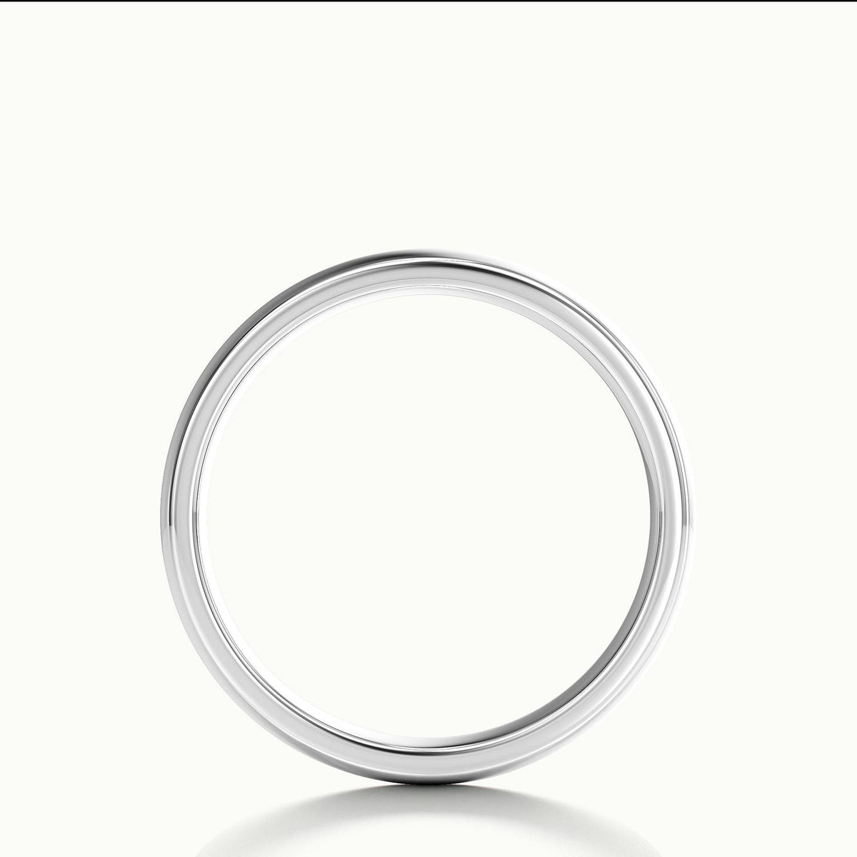 5.5mm Cushion Profile Wedding Band in 10K White Gold