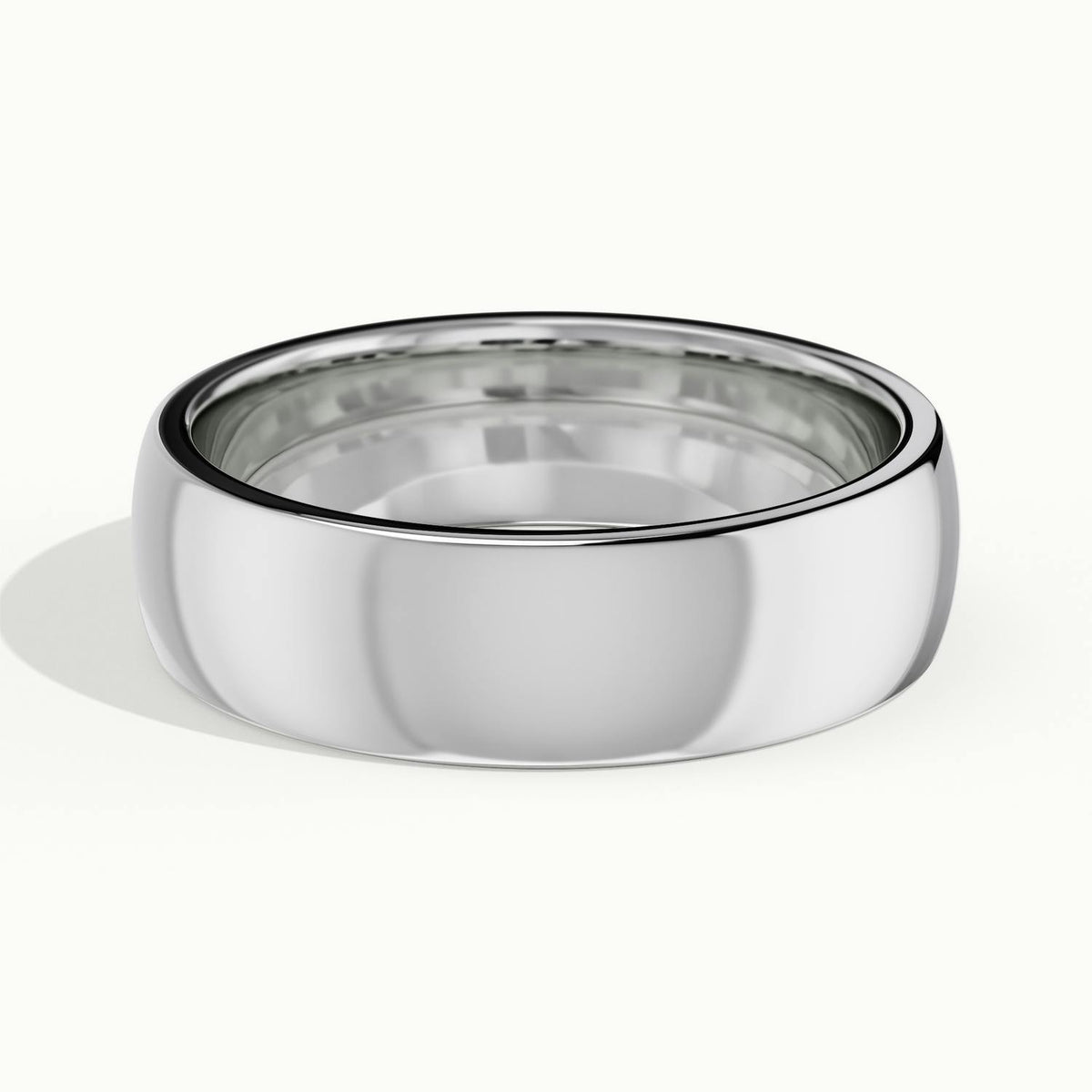 5.5mm Cushion Profile Wedding Band in 10K White Gold