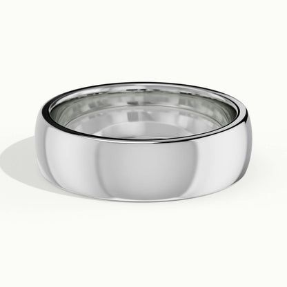 5.5mm Cushion Profile Wedding Band in 10K White Gold