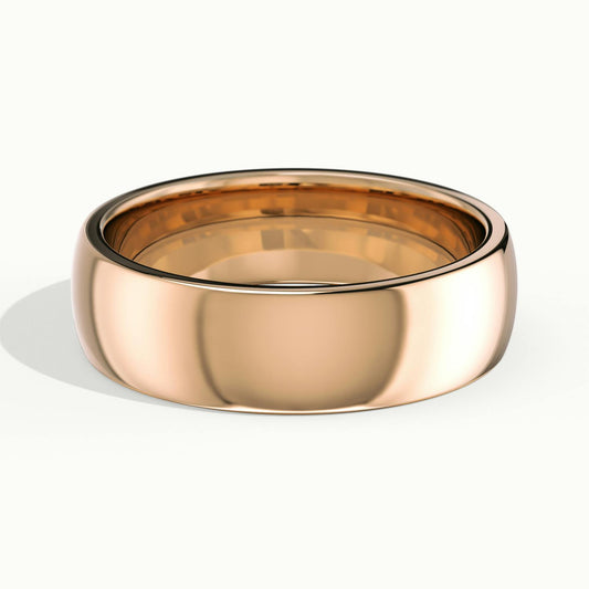 5.5mm Cushion Profile Wedding Band in 14K Rose Gold