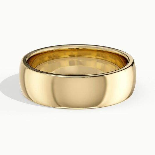5.5mm Cushion Profile Wedding Band in 14K Yellow Gold