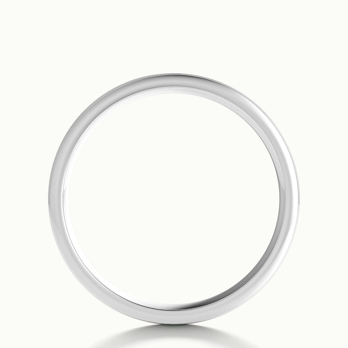 5.5mm Cut Down Edge Wedding Band in 10K White Gold