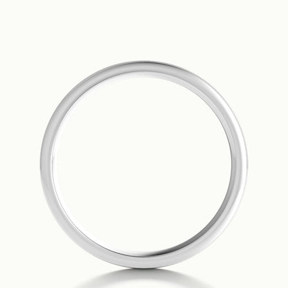 5.5mm Cut Down Edge Wedding Band in 10K White Gold