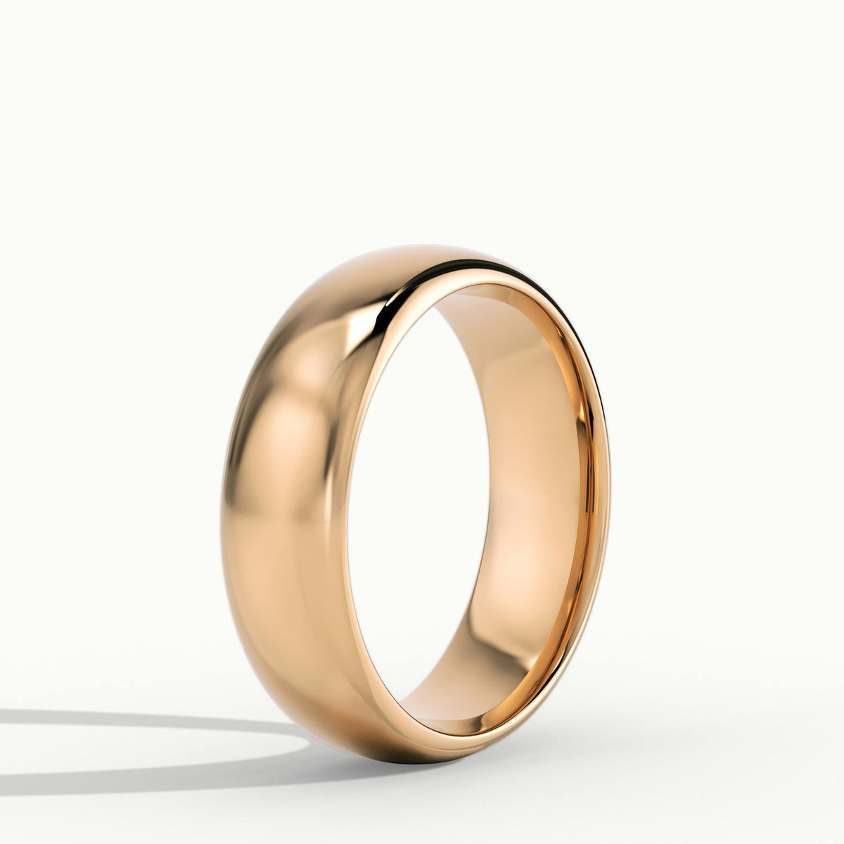 5.5mm Domed Comfort Fit Wedding Band in 10K Rose Gold