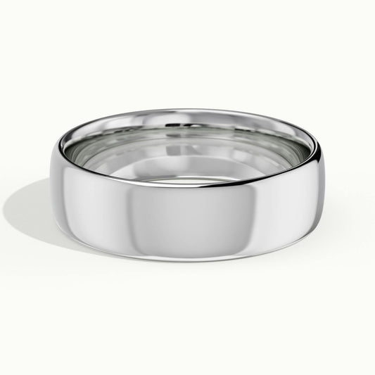 5.5mm Lightweight Comfort Fit Wedding Band in 10K White Gold