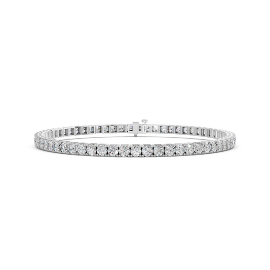 5.00ct Elegant Round Lab Grown Diamond Tennis Bracelet In 14K White Gold