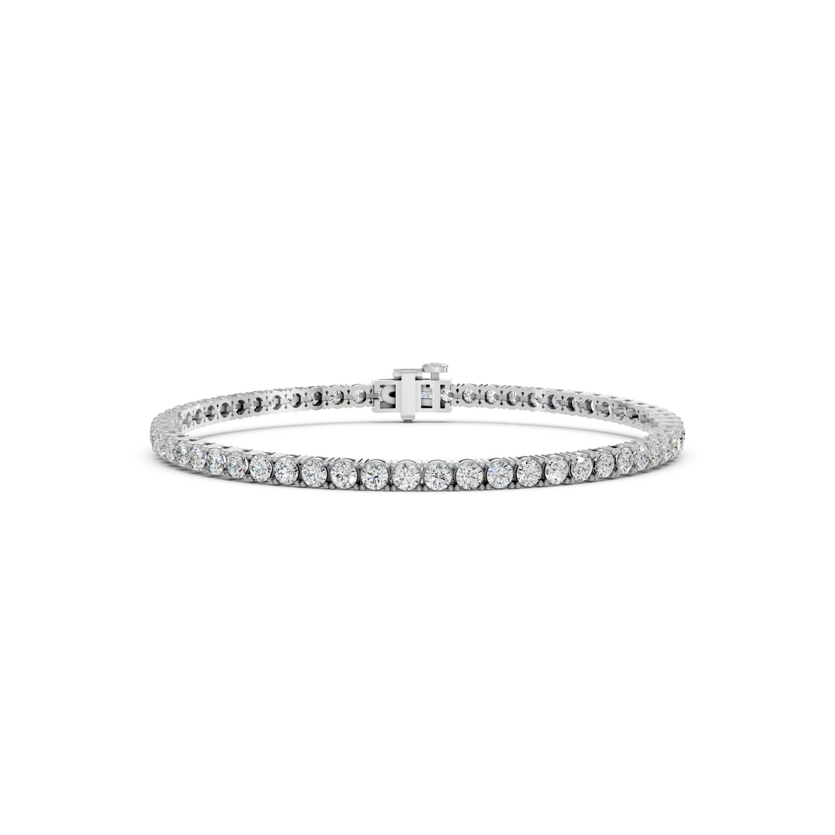 5.00ct Round Cut Lab Grown Diamond Tennis Bracelet In 14K White Gold
