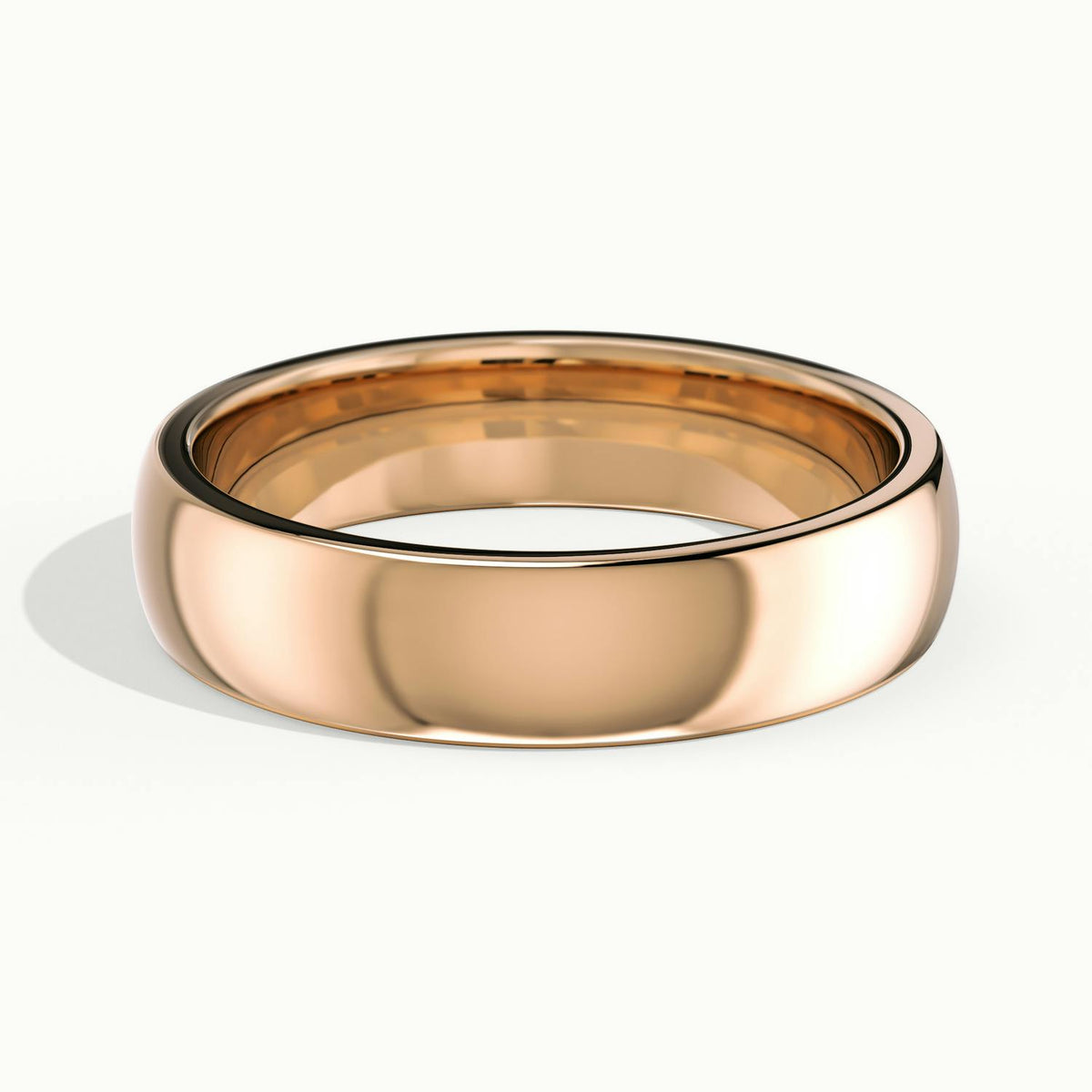 5mm Cushion Profile Wedding Band in 18K Rose Gold
