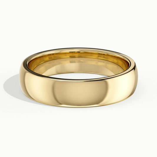5mm Cushion Profile Wedding Band in 18K Yellow Gold