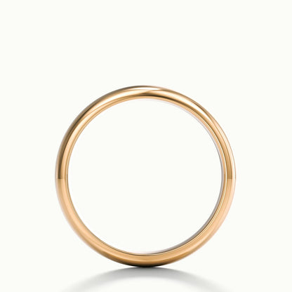 5mm Half Round D-Shape Wedding Band in 10K Rose Gold