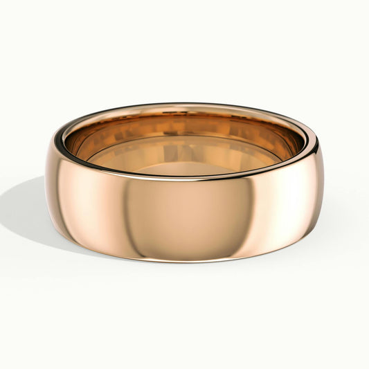 6mm Cushion Profile Wedding Band in 14K Rose Gold