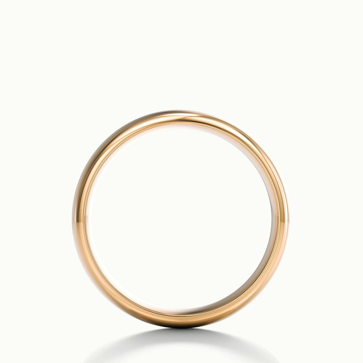 6mm Domed Comfort Fit Wedding Band in 14K Rose Gold