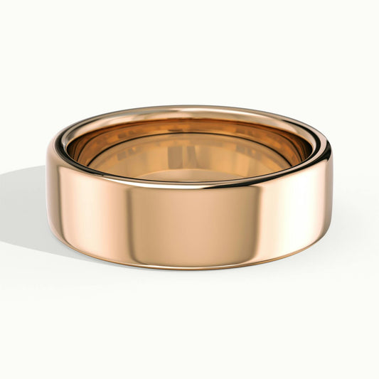 6mm Flat Comfort Fit Wedding Band in 10K Rose Gold