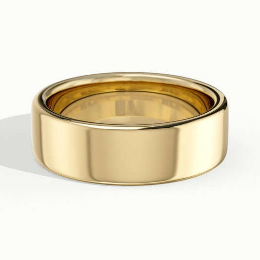 6mm Flat Comfort Fit Wedding Band in 14K Yellow Gold