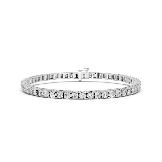 7.00ct Classic Round Lab Grown Diamond Tennis Bracelet In 14K White Gold